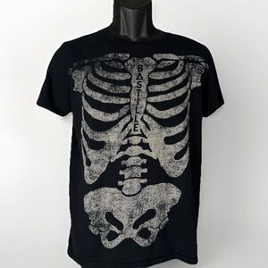 Rare Bastille 2014 "Flaws" Skeleton T-shirt Black Men’s Size Small